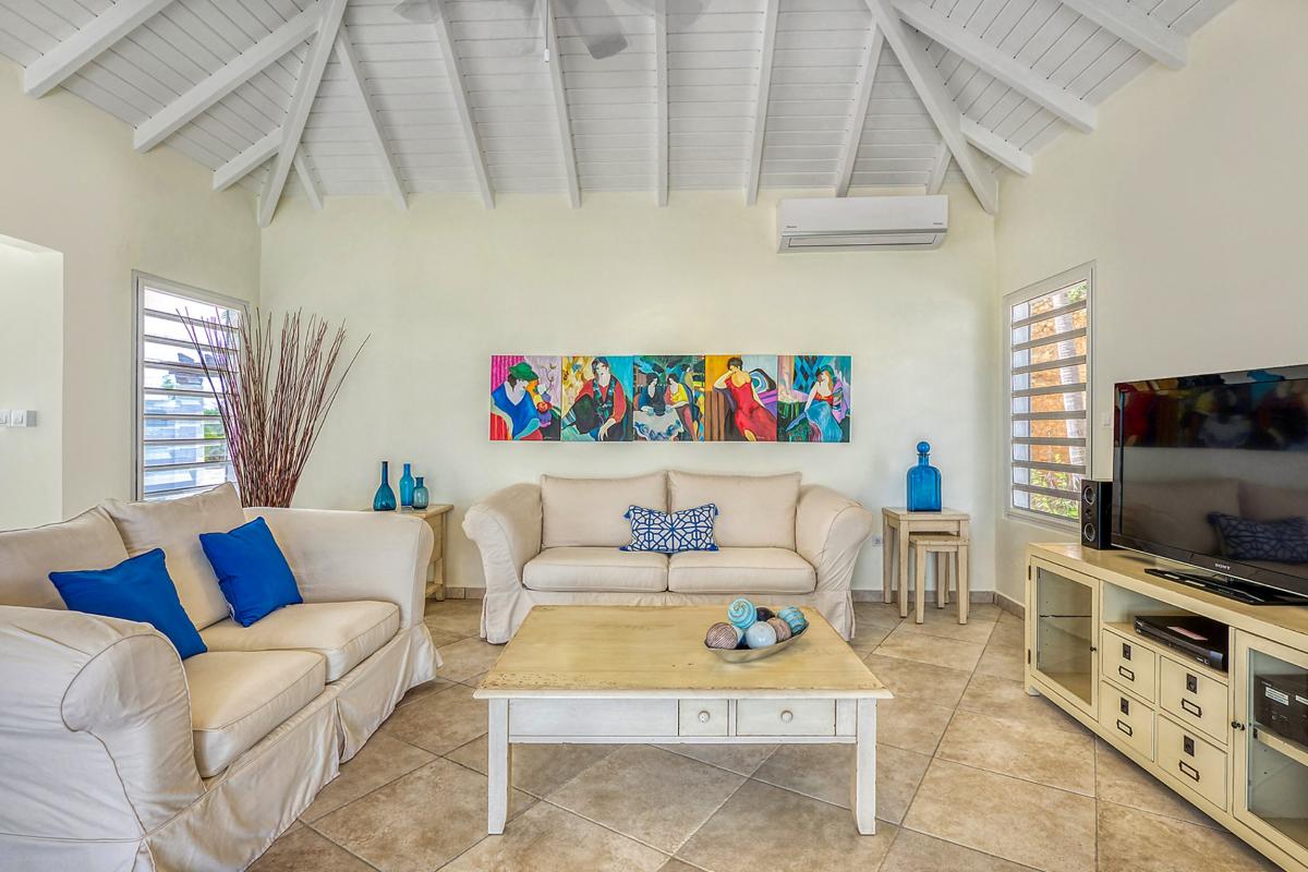 Luxury Pool Villa St Martin - The living room
